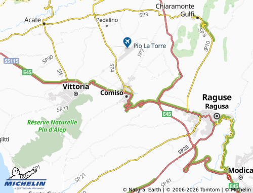 Carte MICHELIN Comiso - ViaMichelin
