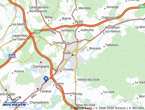 Mappa MICHELIN Dole - ViaMichelin