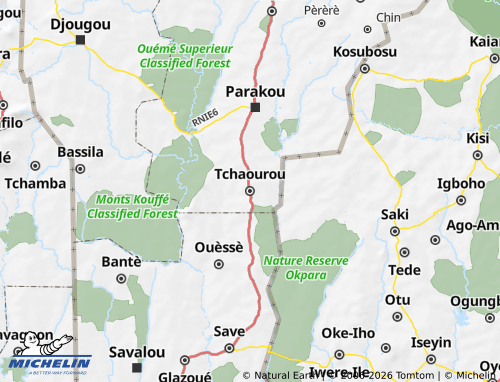Mappa MICHELIN Tchaourou - ViaMichelin