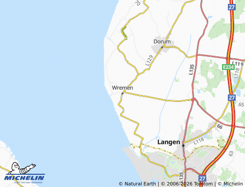 MICHELIN Wremen map - ViaMichelin