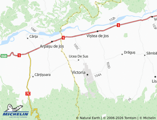 Mappa MICHELIN Ucea De Sus - ViaMichelin