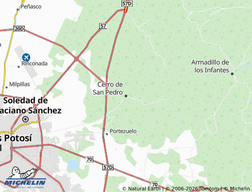 Mappa MICHELIN Cerro de San Pedro - ViaMichelin