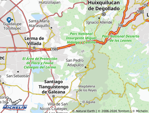 Mappa MICHELIN San Jerónimo Acazulco - ViaMichelin