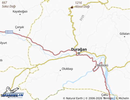 Mappa MICHELIN Yandak - ViaMichelin