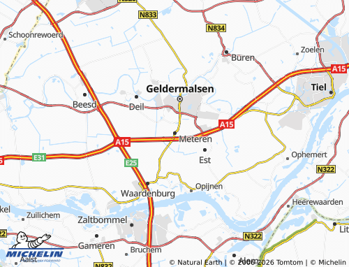 Carte MICHELIN Meteren - ViaMichelin