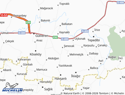 MICHELIN Şenocak map - ViaMichelin