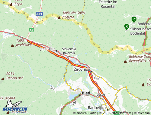 Carte MICHELIN Koroška Bela - ViaMichelin