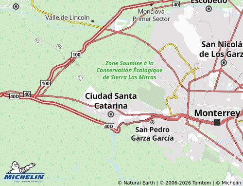 Mappa MICHELIN Misión de Santa Catarina Cuarto Sector - ViaMichelin