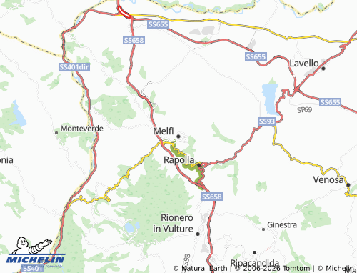 Carte MICHELIN Melfi - ViaMichelin