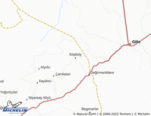 MICHELIN Köşkköy map - ViaMichelin