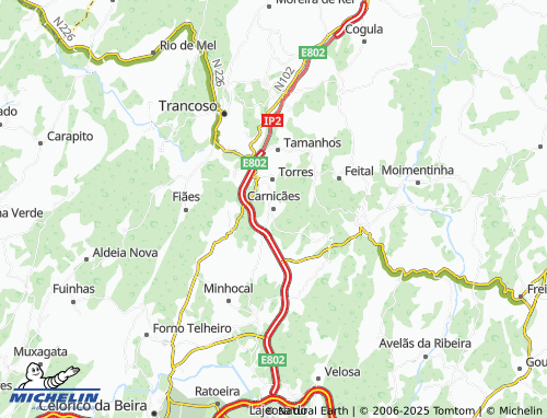 MICHELIN-Landkarte Carnicães - ViaMichelin