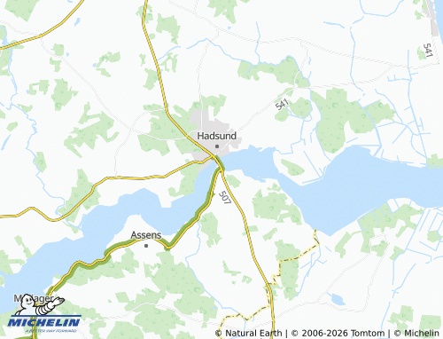 Kaart MICHELIN Sønder Hadsund - ViaMichelin