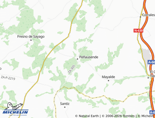 MICHELIN Peñausende map - ViaMichelin