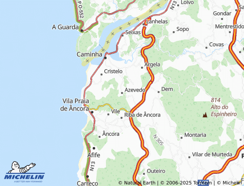 MICHELIN Azevedo map - ViaMichelin
