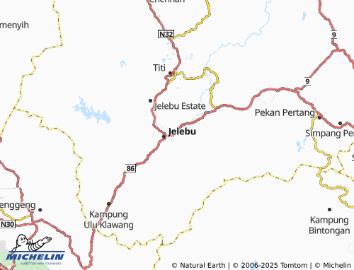 MICHELIN Kampung Sungai Lebah map - ViaMichelin