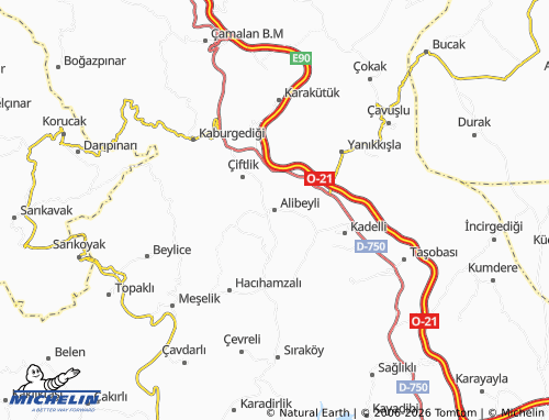 MICHELIN Alibeyli map - ViaMichelin
