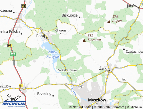 MICHELIN Ostrów map - ViaMichelin