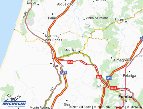 Mapa MICHELIN Ribeira de Santo Amaro - ViaMichelin