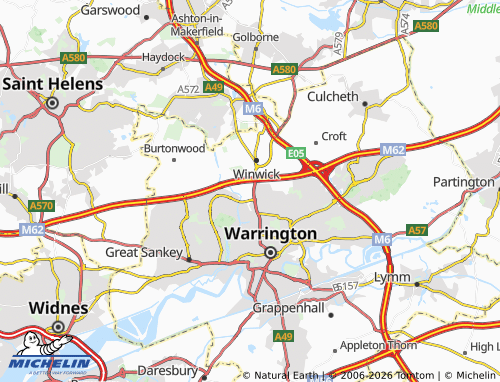 Carte MICHELIN Winwick Quay - ViaMichelin