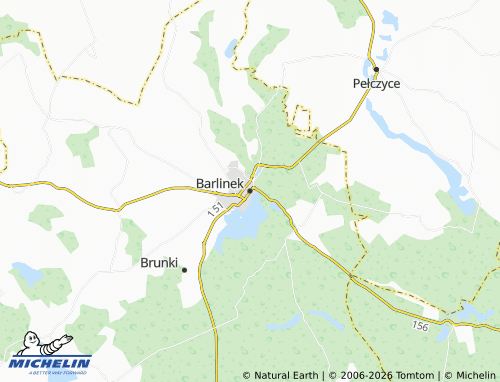 MICHELIN-Landkarte Barlinek - ViaMichelin