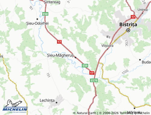 Mappa MICHELIN Șieu-Măgheruș - ViaMichelin