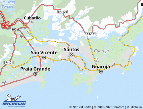 Mapa MICHELIN Santos - ViaMichelin