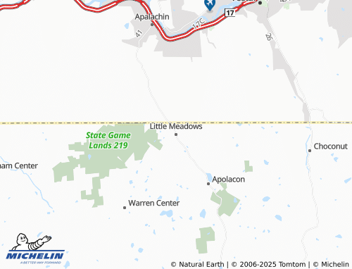 MICHELIN Little Meadows map - ViaMichelin