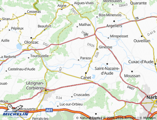 Mappa MICHELIN Paraza - ViaMichelin