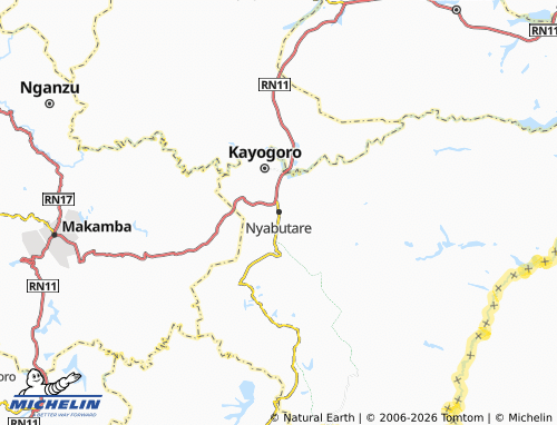 Mappa MICHELIN Nyabutare - ViaMichelin
