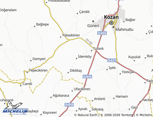 MICHELIN İdemköy map - ViaMichelin