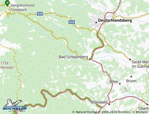 MICHELIN Garanas map - ViaMichelin