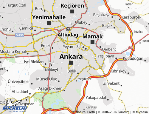 MICHELIN Muhsin Ertuğrul map - ViaMichelin