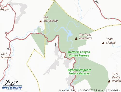 MICHELIN Blydepoort map - ViaMichelin