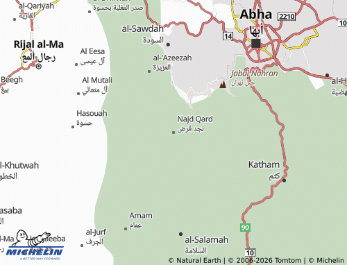 MICHELIN-Landkarte Najd Qard - ViaMichelin