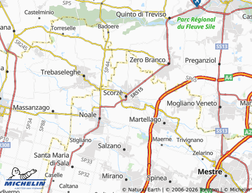 Mapa MICHELIN Scorzè - ViaMichelin