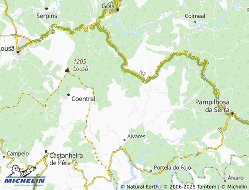 MICHELIN-Landkarte Roda Cimeira - ViaMichelin