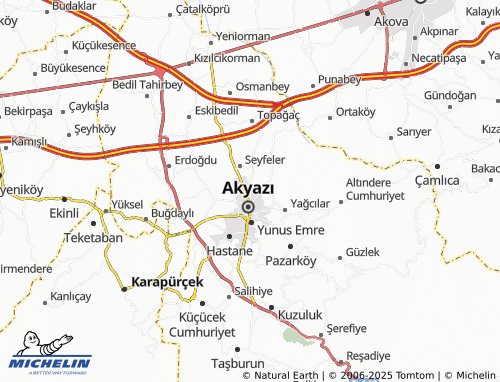 MICHELIN Cumhuriyet map - ViaMichelin