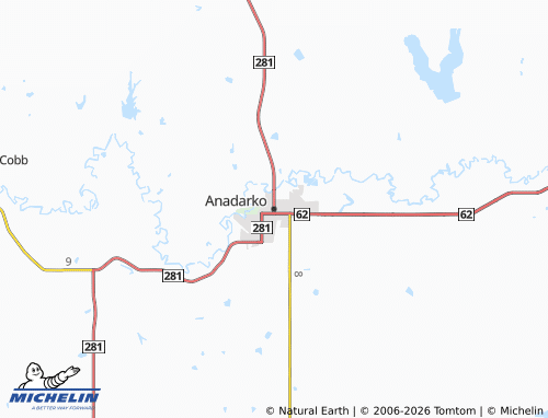 Mapa MICHELIN Anadarko - ViaMichelin