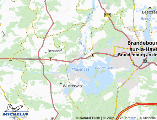 MICHELIN Plaue map - ViaMichelin