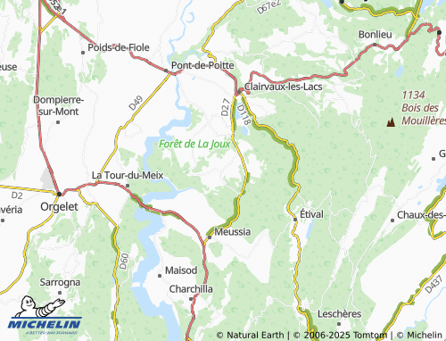 Carte MICHELIN Thoiria - ViaMichelin
