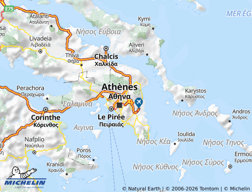 Carte MICHELIN Voreios Tomeas Athinon - ViaMichelin