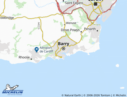 MICHELIN Barry map - ViaMichelin
