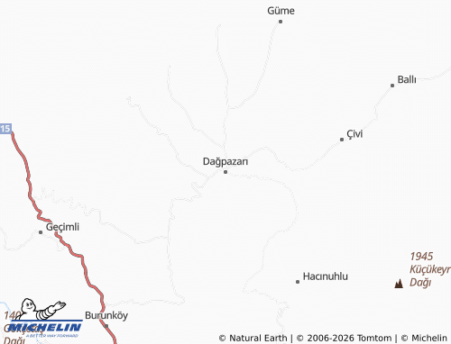 MICHELIN Dağpazarı map - ViaMichelin