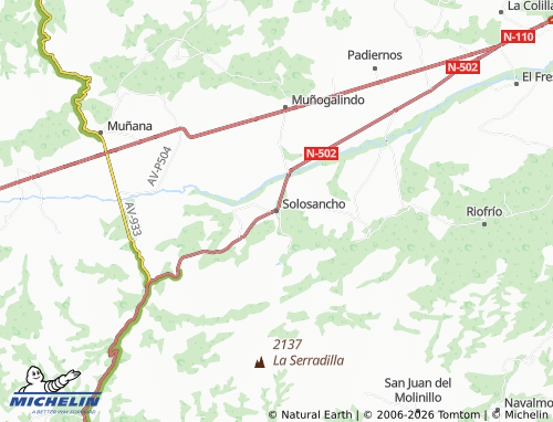 MICHELIN Solosancho map - ViaMichelin