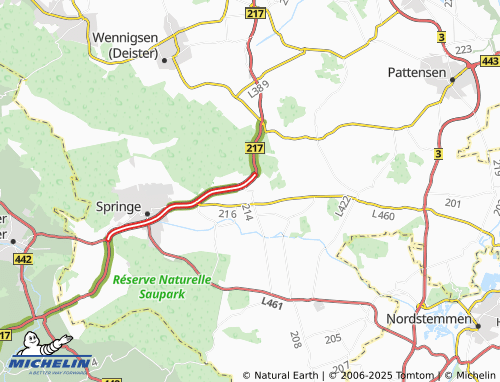 MICHELIN Völksen map - ViaMichelin