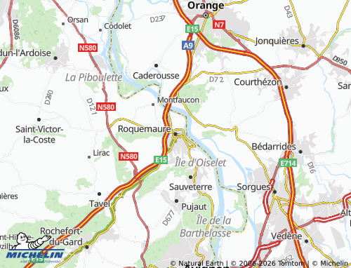 Carte MICHELIN Roquemaure - ViaMichelin