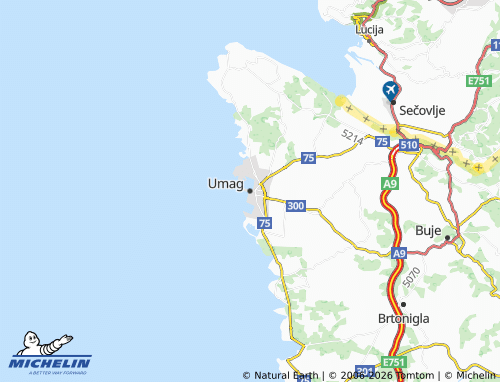 MICHELIN-Landkarte Umag - ViaMichelin