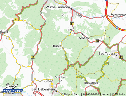 MICHELIN Ruhla map - ViaMichelin