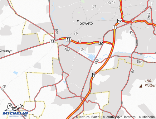 MICHELIN Thembalihle map - ViaMichelin