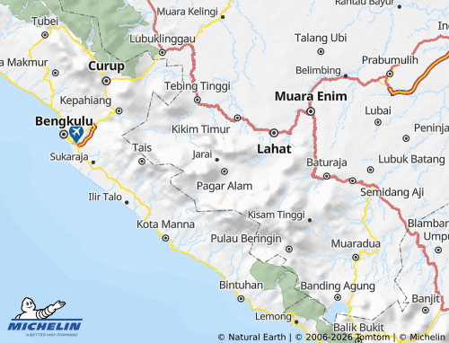Mapa MICHELIN Pagar Alam - ViaMichelin